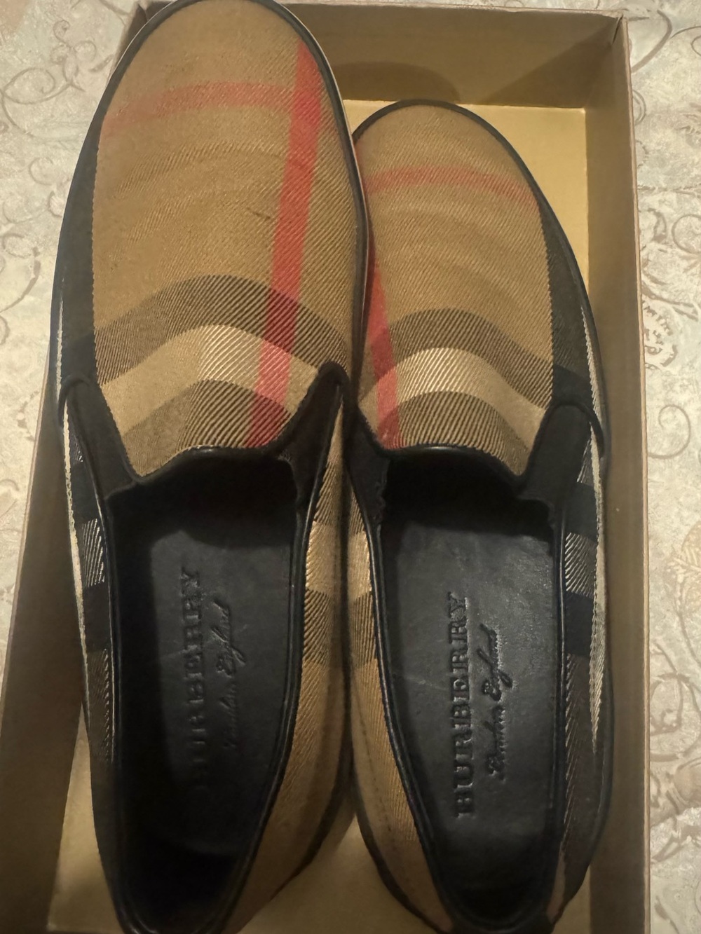 Authentic Burberry sneakers worn a few times